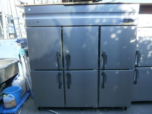 ☆ ホシザキ業務用縦型冷蔵庫6枚扉 対面式 HR－18CZ－6D6D 2012年式 100V 動作問題なし　中古品☆