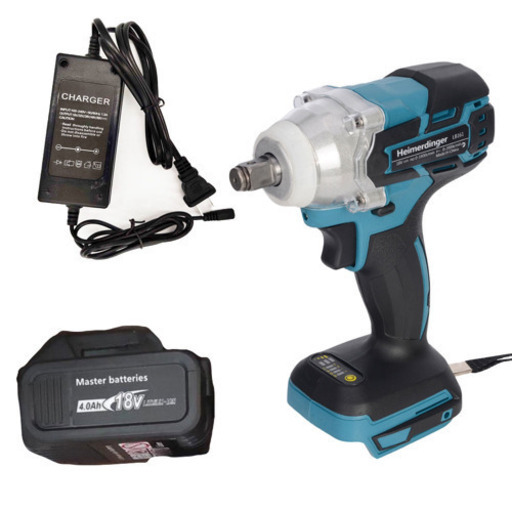 【新品】マキタ電池使用可 インパクトレンチ 本体+4.0Ah電池+充電器