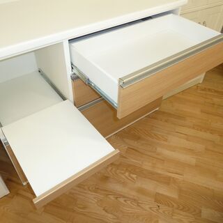 高級食器棚☆k87☆松田家具☆食器棚・レンジボード☆幅1200㎜☆ブルモーション機能、モイス板付☆近隣配達、設置可能