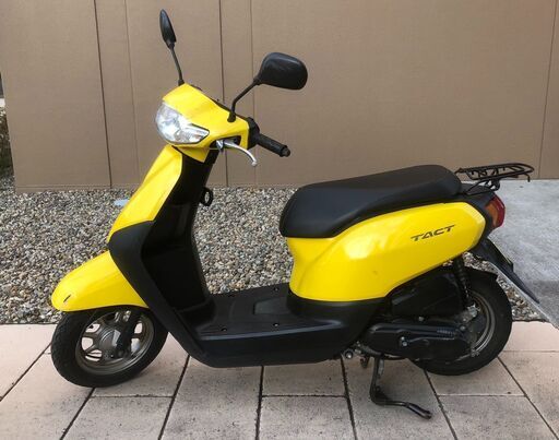 【実働】ホンダ タクト・ベーシック 黄 ヘルメット付き 条件次第配達可 現車確認可 原付 スクーター バイク