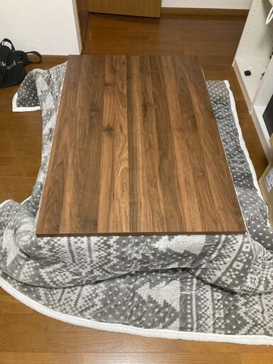 こたつテーブル 長方形 120×80cm ハロゲンヒーター ウォールナット 北欧 家具調