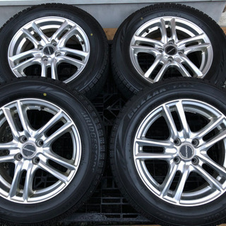 フィット アクア ブリヂストン スタッドレス 2019年製 バリ山 アルミ付