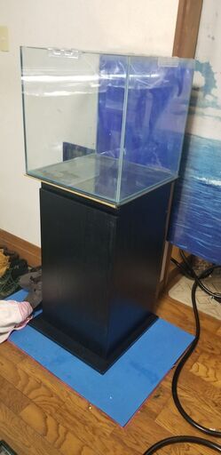 宮城仙台！450キューブガラス水槽\u0026キャビネットset