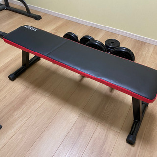 【お取引相手決定】トレーニングセット（懸垂器具、ダンベル、フラットベンチ）