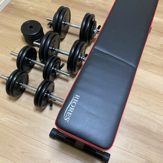 【お取引相手決定】トレーニングセット（懸垂器具、ダンベル、フラットベンチ）