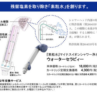 素粒水　キッチン用残り2つ、シャワー残り1つ先着順