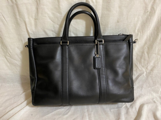 [期間限定お値下げ中　格安] 人気　coach 定価8万円　本革　ビジネスバッグ　2way ブラック