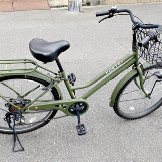 フォルテ26インチモスグリーン自転車外装6段変速 26型オートライト