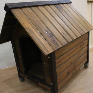 ウッド 犬小屋 高さ７０cm ログ犬舎 ログハウス風 中型犬用 木製 オンザコーナー 苫小牧のその他の中古あげます 譲ります ジモティーで不用品の処分