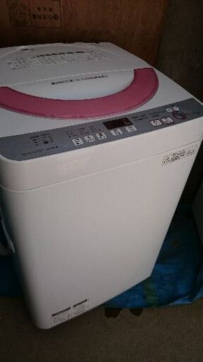 シャープ(SHARP) ES-GE60R-P 　6.0k　全自動洗濯機 2016年製 穴なしステンレス槽