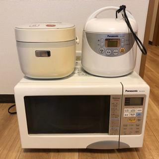 【譲ります】Panasonicオーブンレンジ・炊飯器、シャープ炊飯器