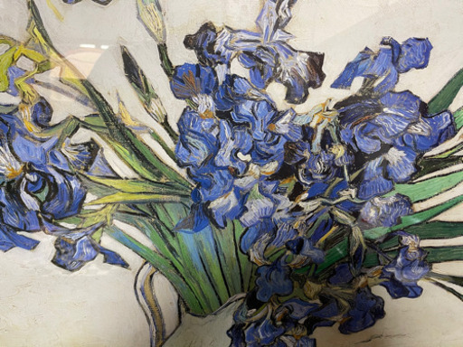 【リサイクルショップ八光　田上店】ゴッホ　白い花瓶のアイリスの花　レプリカ リサイクルショップ八光 田上店】ゴッホ 白い花瓶のアイリスの花 レプリカ