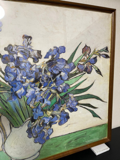 リサイクルショップ八光 田上店】ゴッホ 白い花瓶のアイリスの花 レプリカ