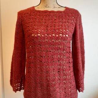 手編みチュニック　セーター　冬服