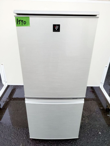 ①1570番シャープ✨ノンフロン冷凍冷蔵庫✨SJ-PD14T-N‼️