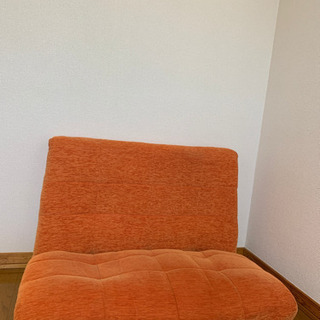 【ネット決済】座椅子　ローソファ　ハイバック　オレンジ色