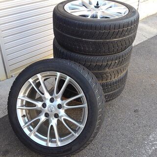 値下げ】日産純正アルミ・スタッドレスタイヤ245/45R18 手渡し限定