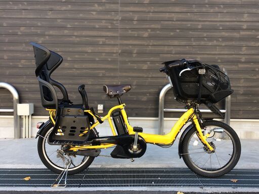 地域限定　ブリヂストン　アンジェリーノプティット　三人乗り　黄色　ギュットミニ　キッスミニ　神戸市　電動自転車