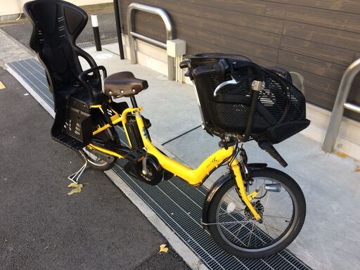 地域限定　ブリヂストン　アンジェリーノプティット　三人乗り　黄色　ギュットミニ　キッスミニ　神戸市　電動自転車