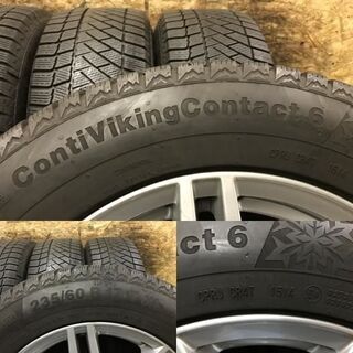 【Continental ContiVikingContact 6 235/60R17】スタッドレス【ATS 社外 17インチ 7.5J5HPCD112+49】ベンツ GLK等　(VTH331) クレジットカード QR決済可能