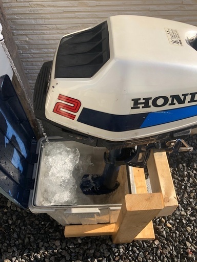 期間限定、架台、自作フロートドーリー付 RYOBIボートエースホンダ2 