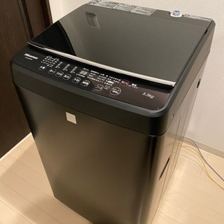 【美品】2018年ハイセンス製　洗濯機　黒