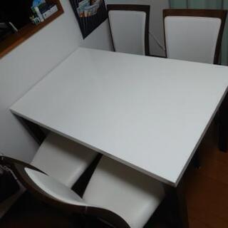 ニトリ ダイニングテーブル 4人椅子セット - さいたま市