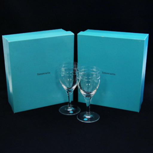 未使用品 ティファニー ペアワイングラス ブタゴリラ 千里丘の食器 コップ グラス の中古あげます 譲ります ジモティーで不用品の処分