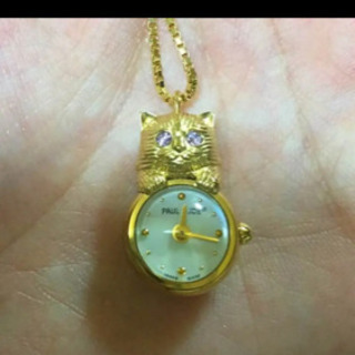 定価約35000円 未使用 限定品 希少 ポール&ジョー 猫ちゃんネックレス時計