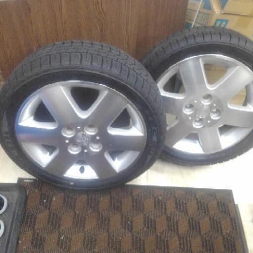 中古アルミホイル\u0026スタッドレスタイヤセット　ダイハツ　ミラ　165/50R15