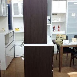 【店舗同時販売中】　ＮＩＴＯＲＩ　ニトリ　ポスティア１００ＫＢ　2枚スライド扉キッチンボード　ダークブラウン　【店頭ご来店購入限定】