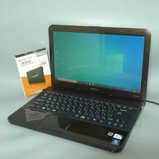 送料無料 新品SSD256GB 1台限定ノートパソコン 中古良品 14型 Sony VPCEA45FJ Pentium 4GB DVDマルチ 無線 カメラ Bluetooth Windows10 Office