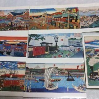 〈美品&新品〉明治鐵道錦絵のポストカード8枚2セット