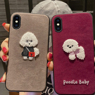 再販予定なし🙏iPhoneケース★かわいいプードル🐶11〜12p...