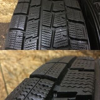 【DUNLOP WINTER MAXX WM01 185/65R15】スタッドレス【BS VAGGIO 社外 15インチ 6J4HPCD100+45】バリ溝 bB等　(VTL296) クレジットカード QR決済可能