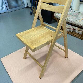 美品　木製　折り畳み椅子