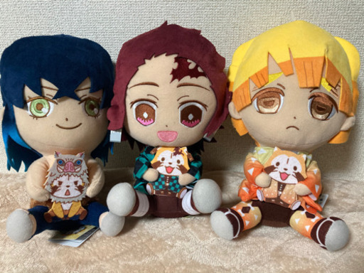 鬼滅の刃×ラスカルコラボ　ぬいぐるみ　炭治郎×伊之助×善逸