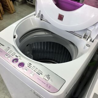 シャープ5.5K洗濯機Ag+イオンコート　2013年製！！分解ク...