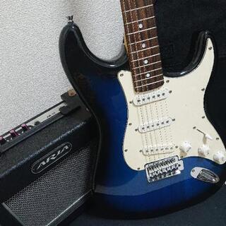 【ギター&アンプセット】初心者用エレキギター&ARIA 小型アンプ