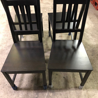 IKEA パイン無垢材　椅子　4脚セット