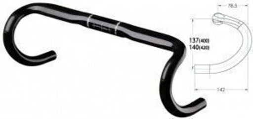 【THOMSON】Carbon Road Bar　カーボンエアロハンドル 幅400mm