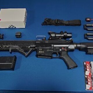 サバゲー用品セット(ガン×4、チョッキ、排マグポーチ、バックetc)