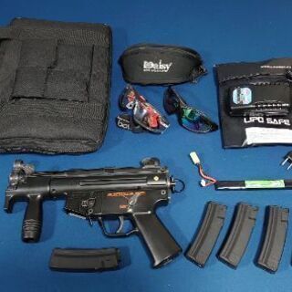サバゲー用品セット(ガン×4、チョッキ、排マグポーチ、バックetc)