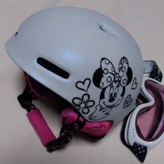 【ネット決済】女の子用スキーヘルメットとゴーグルセット