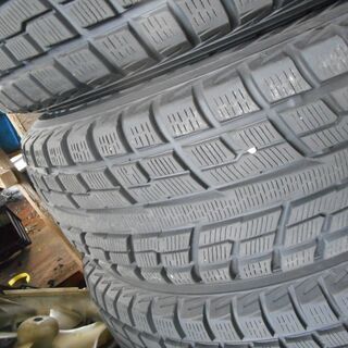 スタッドレス深溝＆程度良好！ 横浜GEOLANDAR 215/70R15 グランドハイエース純正アルミ