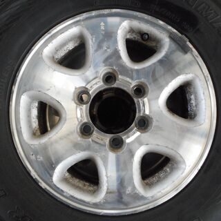 スタッドレス深溝＆程度良好！ 横浜GEOLANDAR 215/70R15 グランドハイエース純正アルミ