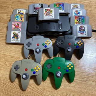 任天堂 NINTENDO64 ニンテンドー64 グレー ソフト×...