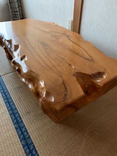 初回限定】 【ヒノキ一枚板テーブル】 座卓、ローテーブル - www