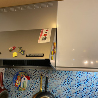 ミカド システムキッチン 2550(W) x 650(D) x 850(H) シンク 食器洗浄機 食器棚 レンジフード 一式