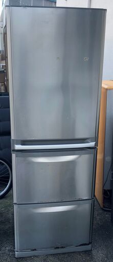 三菱ノンフロン冷凍冷蔵庫　MR-CL38NF-T2形　2006年製　冷蔵庫　キッチン家電